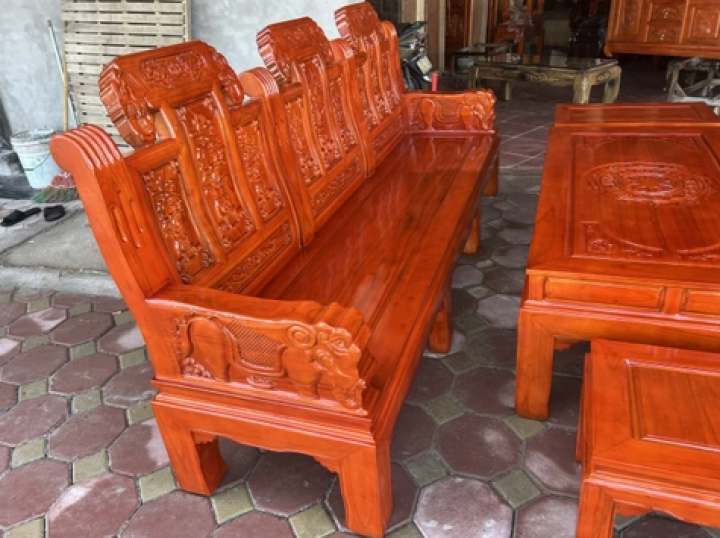 Bộ bàn ghế trương voi tay đặc gỗ xoan