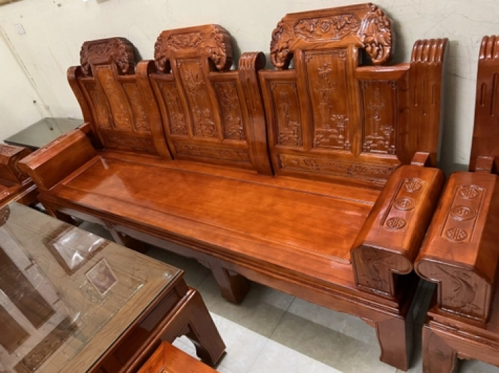 Bộ Bàn Ghế Âu Á Trương Voi Gỗ Xoan Ta