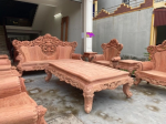 Bộ bàn ghế hoàng gia nguyên khối gỗ hương đá